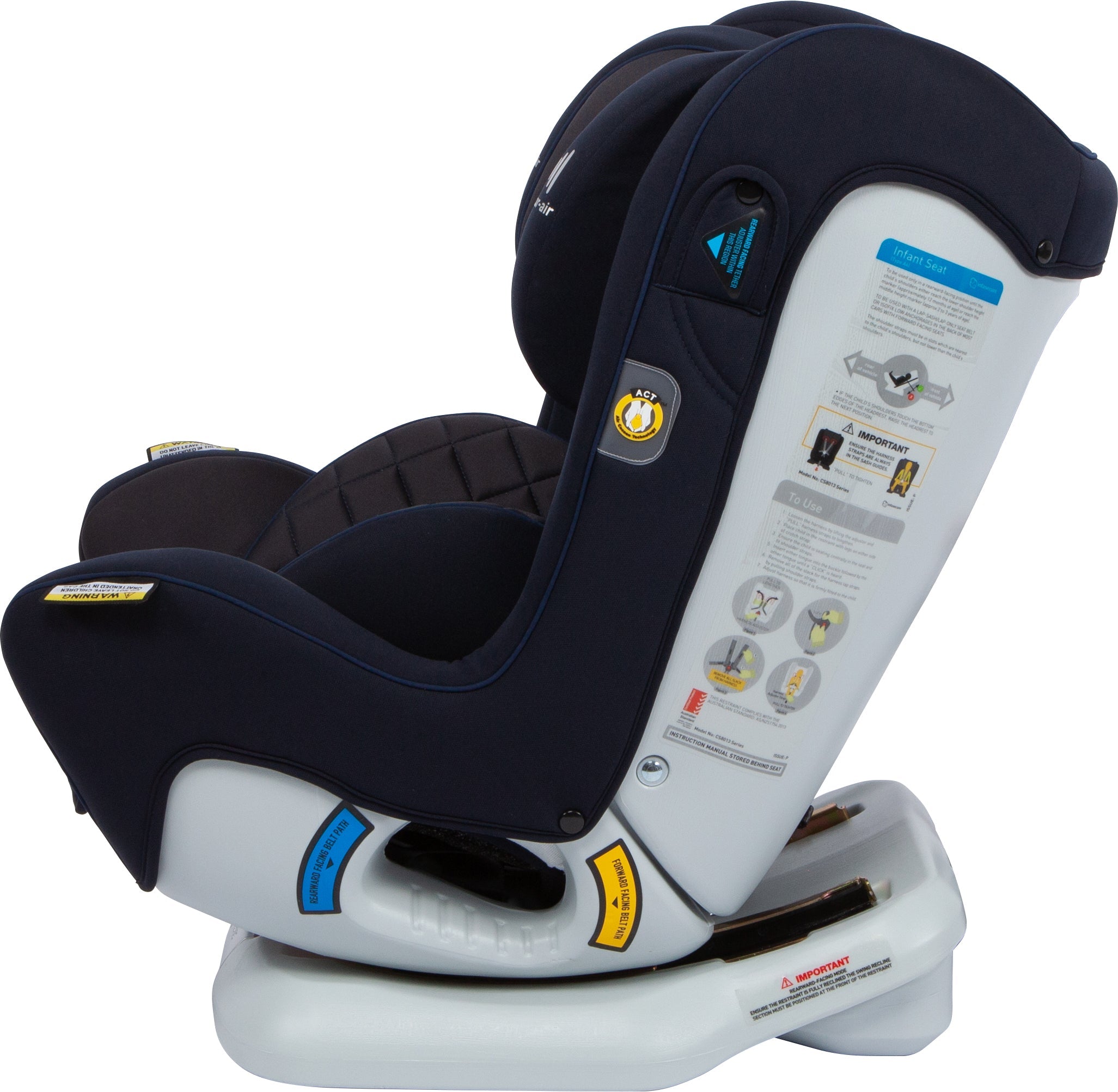 InfaSecure Attain More Convertible Car Seat 0 4 ISOFix Infa Group NZ